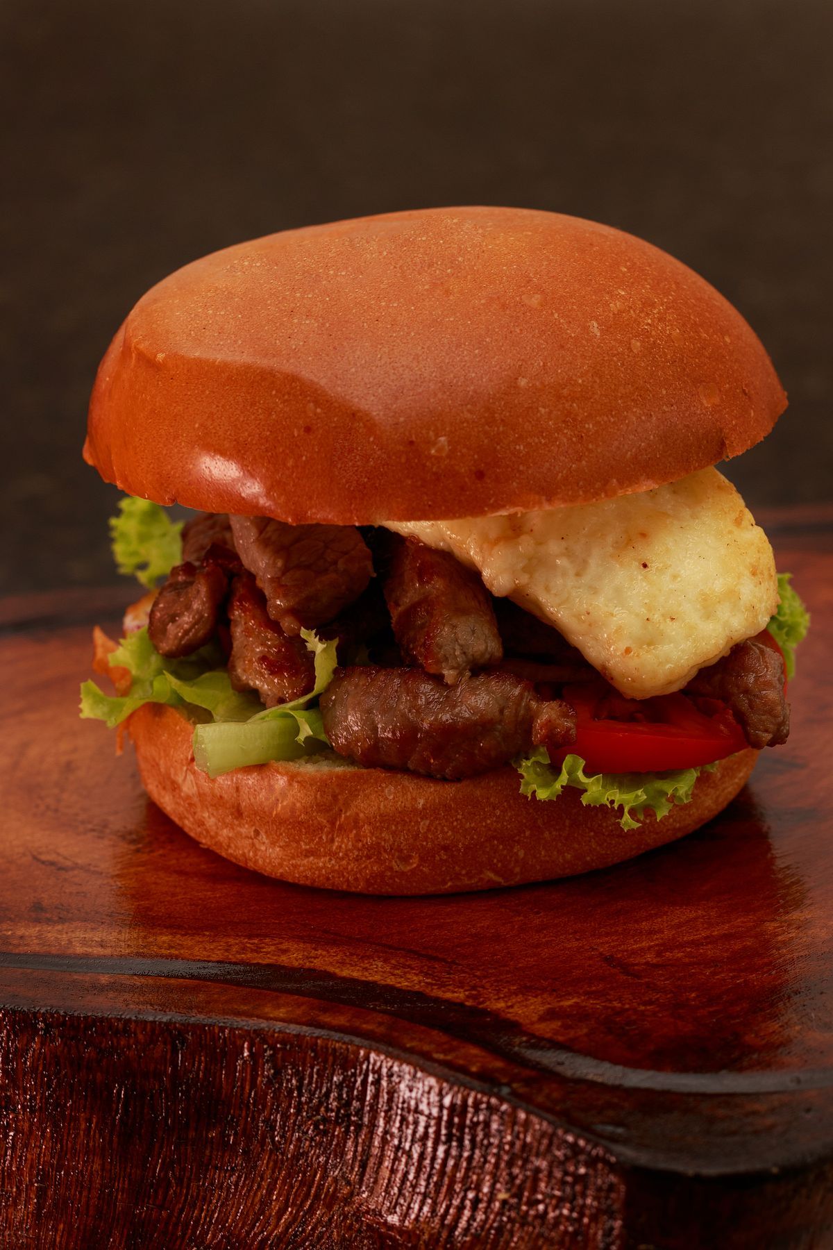 Hambúrguer em pão brioche
